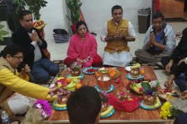 नेपाली समाज टेक्ससको नया नेतृत्वले गरे सामुहिक पुजा