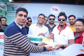 गौतम बुद्ध रंगशाला निर्माणका लागि कलश सहकारीको सहयोग