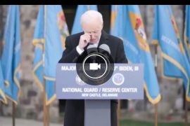 डेलाबरमा सबोधन गर्दा  गर्दै राेकिएन जो बाइडेनको आँसु