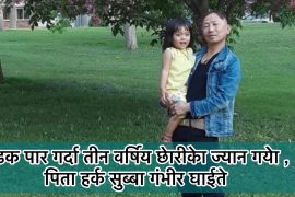 अमेरिकामा बाटो काट्दा तीन वर्षिया छोरीको ज्यान गयो, पिता गंभीर