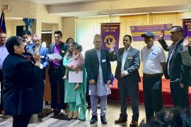 टेक्ससमा दुई लायन्स क्लबको एक साथ पदभार ग्रहण कार्यक्रम