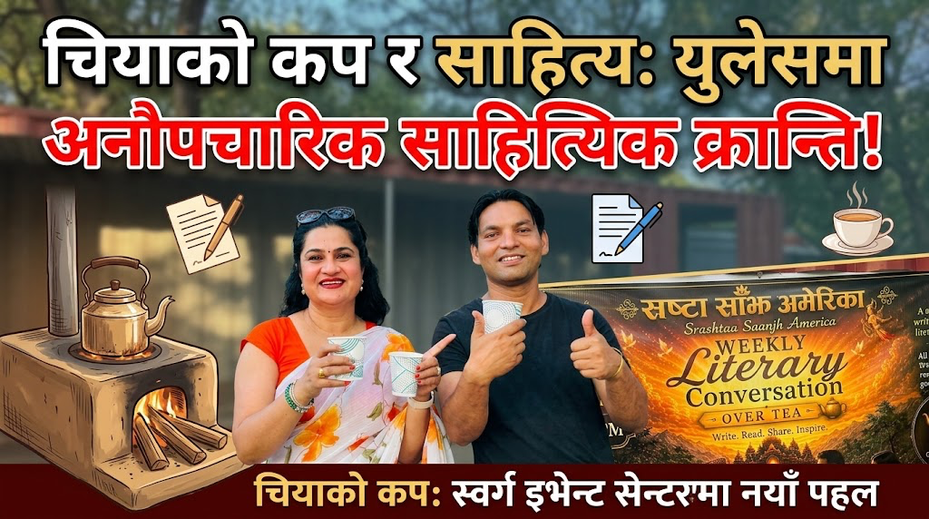खुला आकाशमुनि चियासँग साहित्यिक गफगाफ, युलेसमा ‘स्रष्टा साँझ’को नयाँ पहल